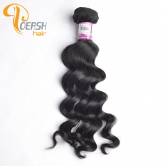 Poersh Hair 8A Unprocessed Raw Virgin Hair Top Quality 1B Natural Black Color Big Deep Wave 1Pc/Lot Human Hair Weft