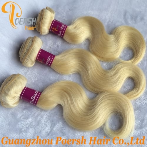 Poersh Hair 8A Virgin Hair Top Quality 613 Blonde Color Body Wave 2Pcs/Lot Human Hair Weft