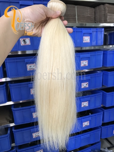 Poersh Hair 8A Virgin Hair Top Quality 613 Blonde Color Straight Hair 2Pcs/Lot Human Hair Weft
