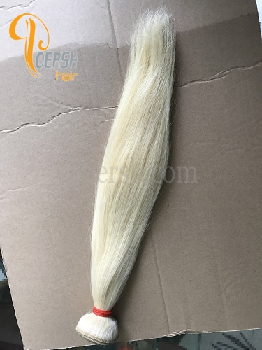 Poersh Hair 8A Virgin Hair Top Quality 613 Blonde Color Straight Hair 1Pc/Lot Human Hair Weft